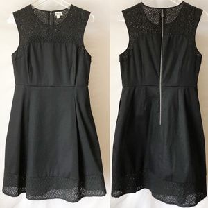 Hatley Black Dress with Eyelet Lace Size 6